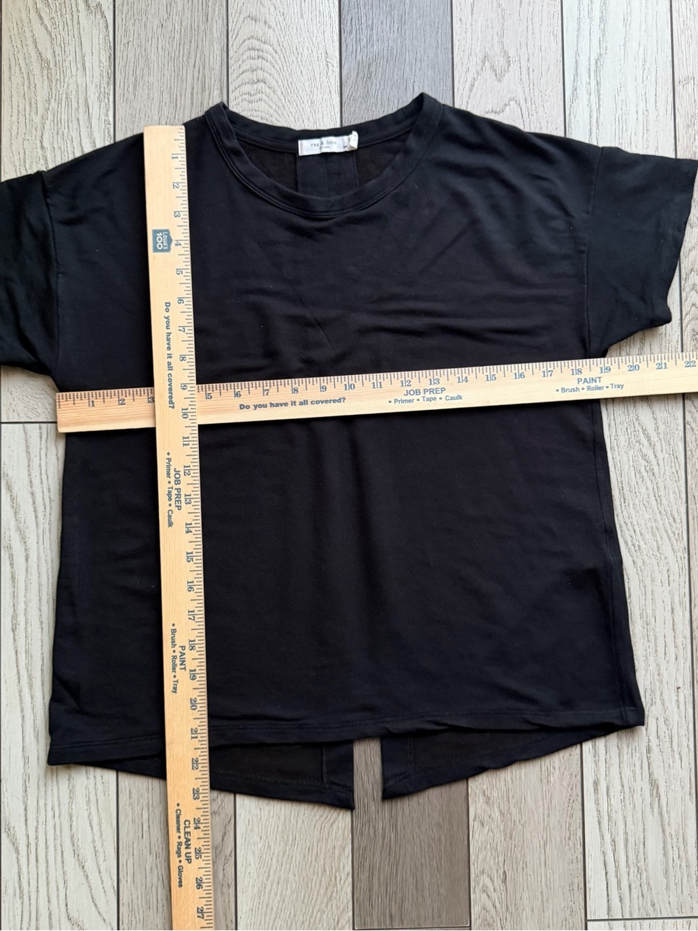 rag & bone Black Short Sleeve Crewneck Tee open Back size S - Picture 5 of 5